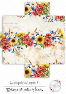 Meadow Flowers szablon kopertówka B3