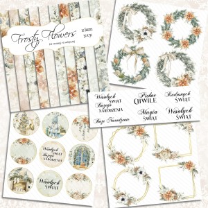 Zestaw powiększony Frosty Flowers KWADRAT do druku