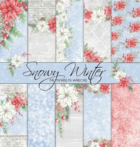 Snowy Winter KWADRAT papiery do druku