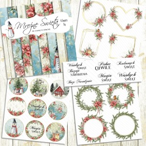 Zestaw powiększony Mroźne Święta A4 do druku