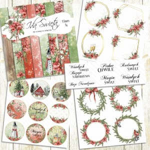 Zestaw powiększony Idą Święta A4 do druku