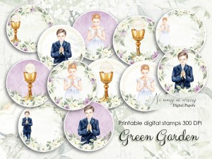 Zielony Ogród digi stemple komunijne