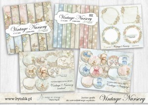 Vintage Nursery KWADRAT zestaw powiększony