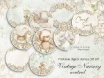 Vintage Nursery digi stemple kolor "neutral"