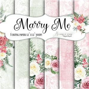 Marry Me KWADRAT papiery do druku