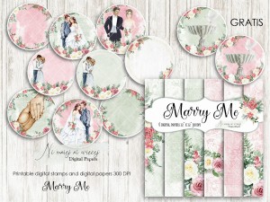 Marry Me zestaw powiększony KWADRAT + A4