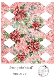 Let it Snow szablon cukierek czerwony