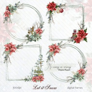 Let it Snow ramki do druku