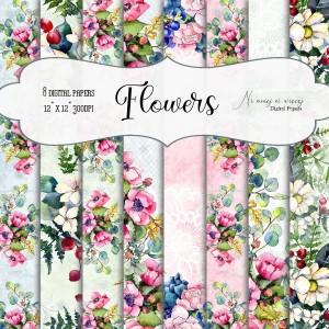 Flowers  KWADRAT papiery do druku 