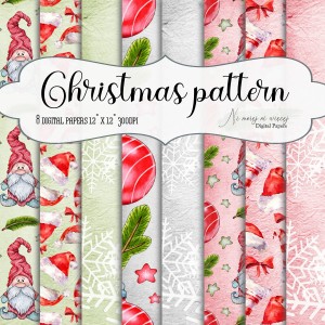 Christmas pattern KWADRAT papiery do druku