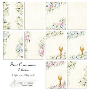First Communion A4 papiery do druku 