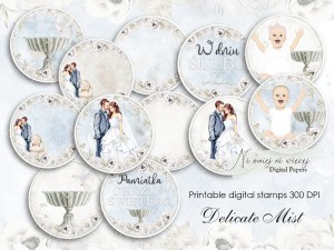 Delicate Mist digi stemple do druku