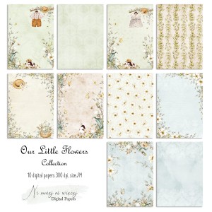 Our Little Flowers A4 papiery do druku