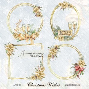 Christmas Wishes ramki do druku