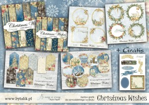 Christmas Wishes zestaw powiększony A4 + kwadrat