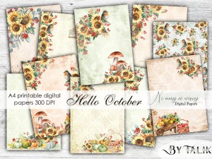 Hello October A4 papiery do druku