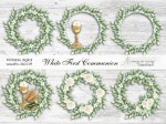 White First Communion wianki do druku