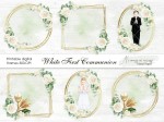 White First Communion ramki do druku