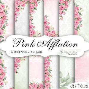 Pink Afflation KWADRAT papiery do druku