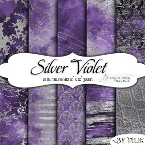 Silver Violet KWADRAT papiery do druku