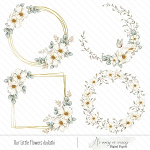 Our Little Flowers ramki do druku druku